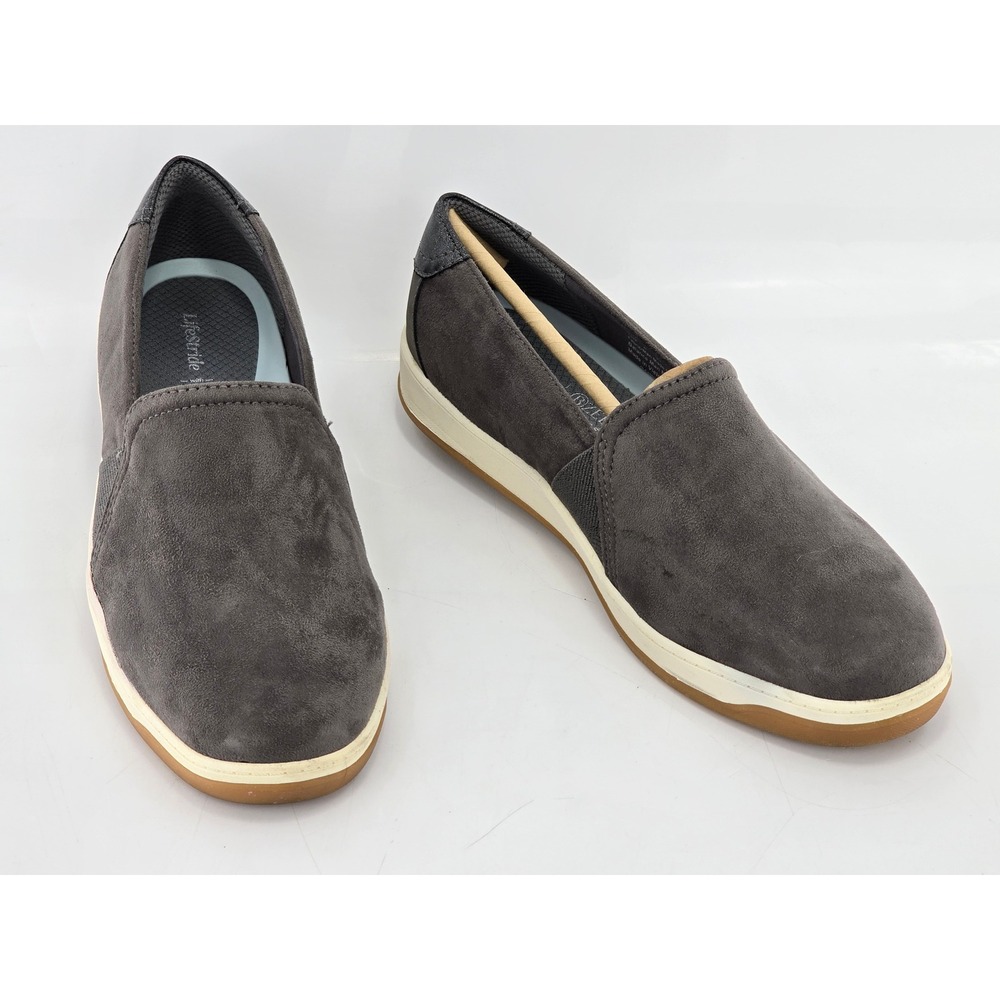 LifeStride BZees Air Step Slip On Shoes Womens 10 Grey Sneakers - Excellent
